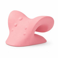NeckCurve ergonomic cervical traction pillow in pink